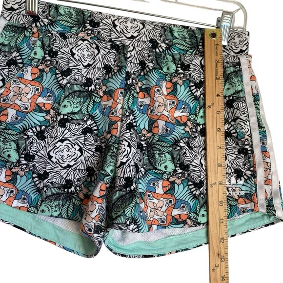 Adidas Sweat Shorts Kids Girls XL/14-15 Multicolor Fishes Running Summery - Picture 4 of 7